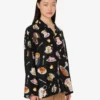 Printed silk satin shirt