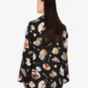 Printed silk satin shirt