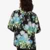 Printed silk satin shirt