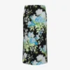Printed silk satin skirt
