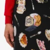 Printed silk satin skirt