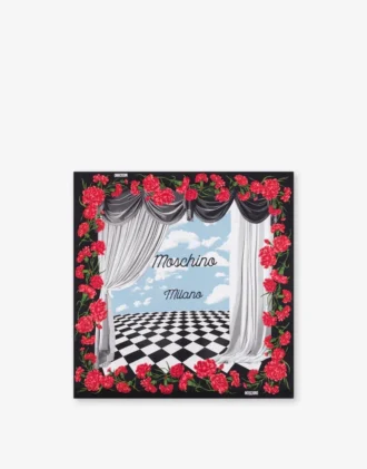 Printed silk scarf