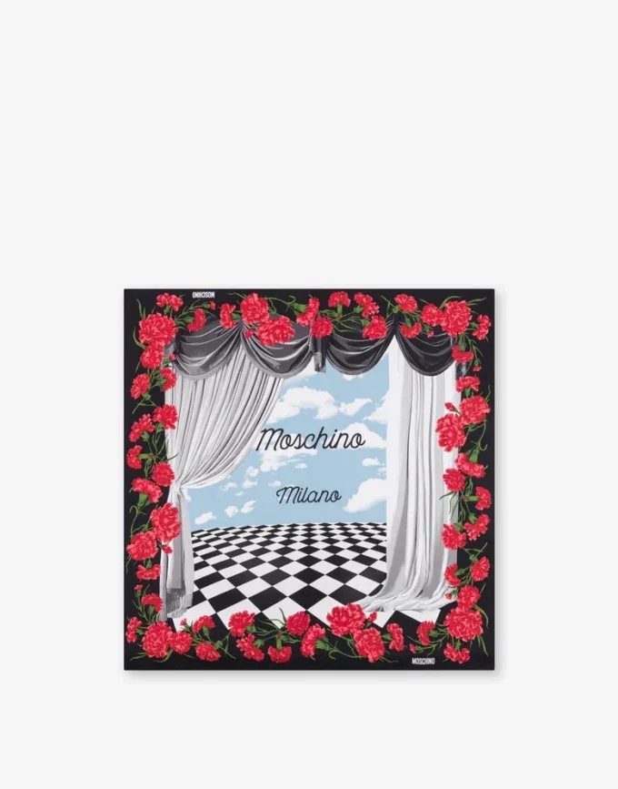 Printed silk scarf