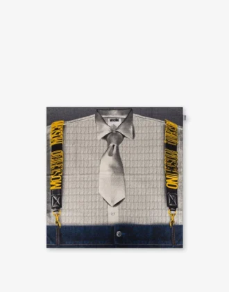 Printed silk twill scarf