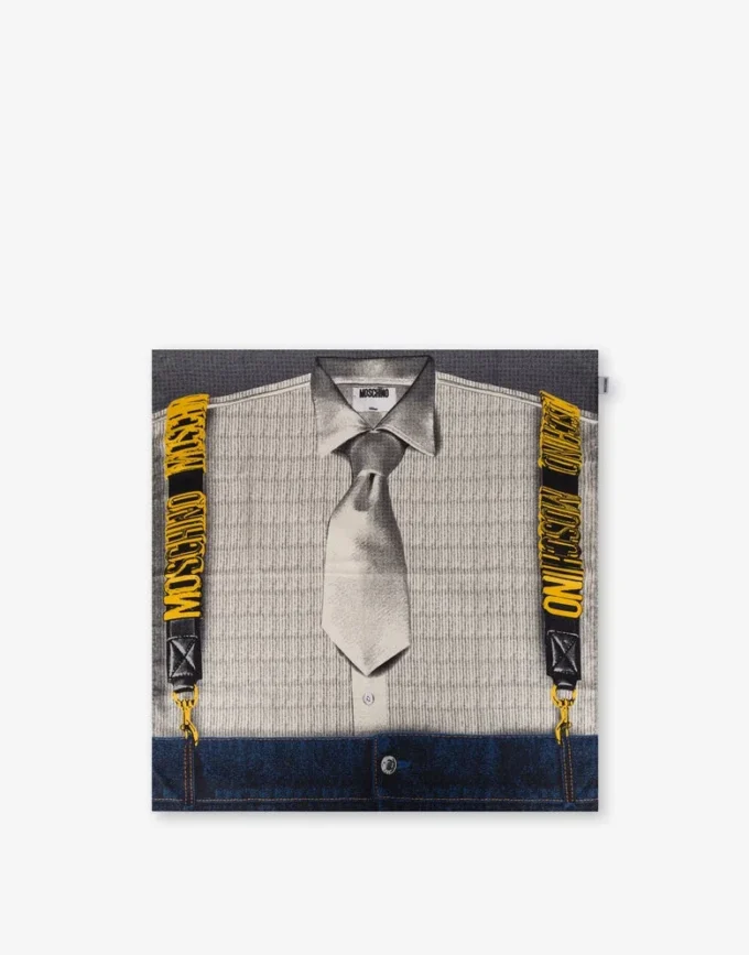 Printed silk twill scarf