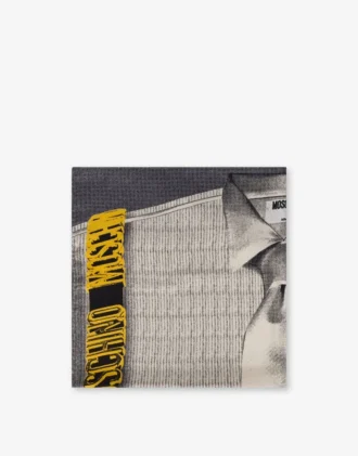 Printed silk twill scarf