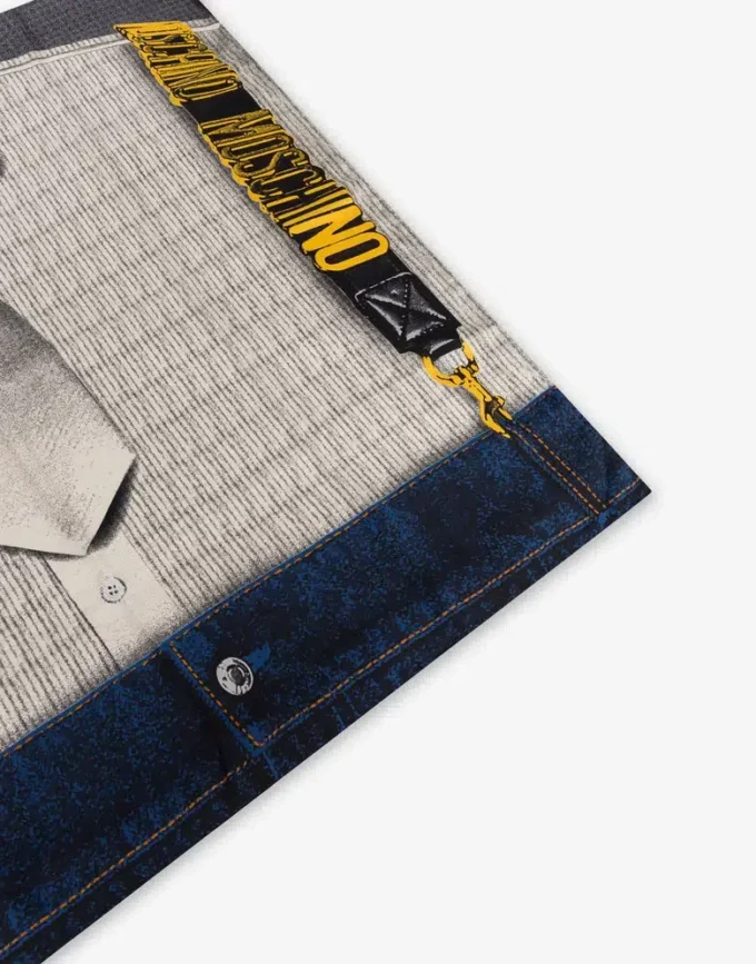 Printed silk twill scarf