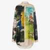 Printed silk twill shirt