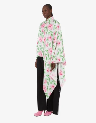 Printed silk twill shirt