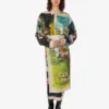 Printed silk twill shirt