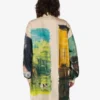 Printed silk twill shirt
