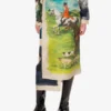 Printed silk twill skirt