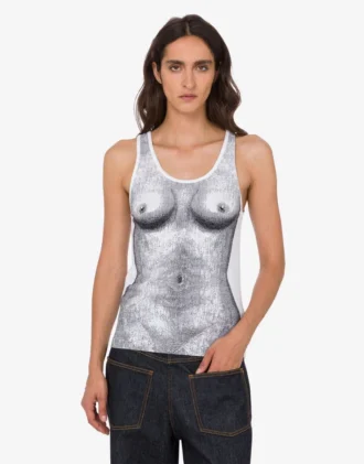 Printed stretch cotton jersey top Printed stretch cotton jersey top