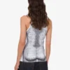 Printed stretch cotton jersey top