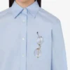 Printed stretch cotton poplin shirt Printed stretch cotton poplin shirt