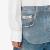 Printed stretch cotton poplin shirt
