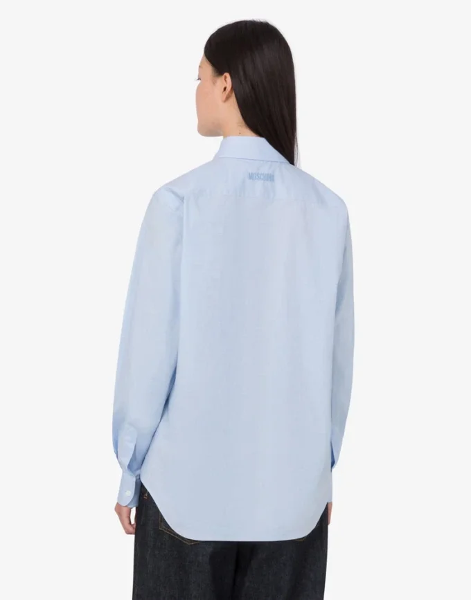 Printed stretch cotton poplin shirt Printed stretch cotton poplin shirt