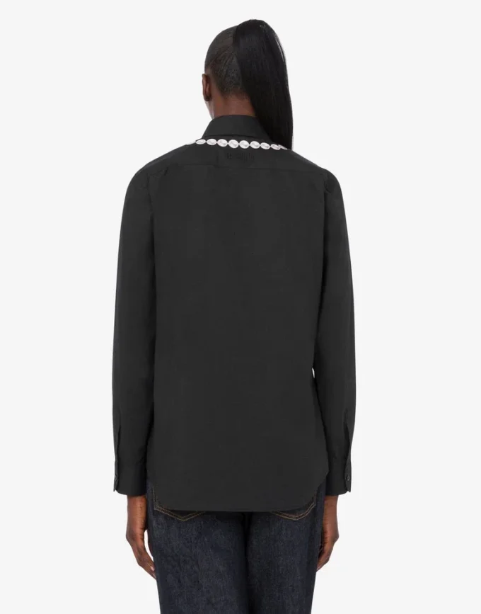 Printed stretch cotton poplin shirt Printed stretch cotton poplin shirt