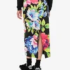 Printed stretch cotton skirt