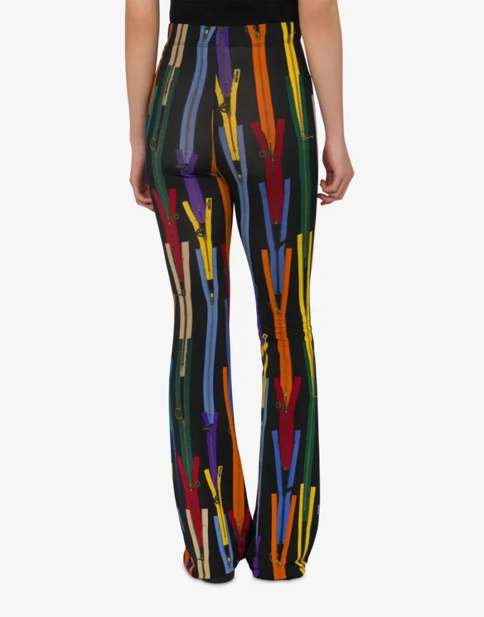 Printed stretch jersey pants