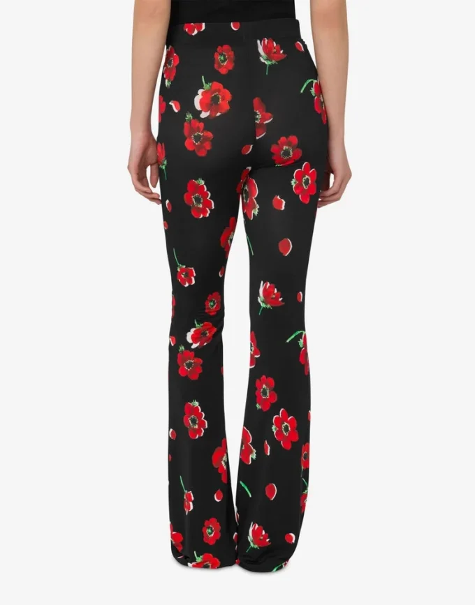 Printed stretch jersey pants