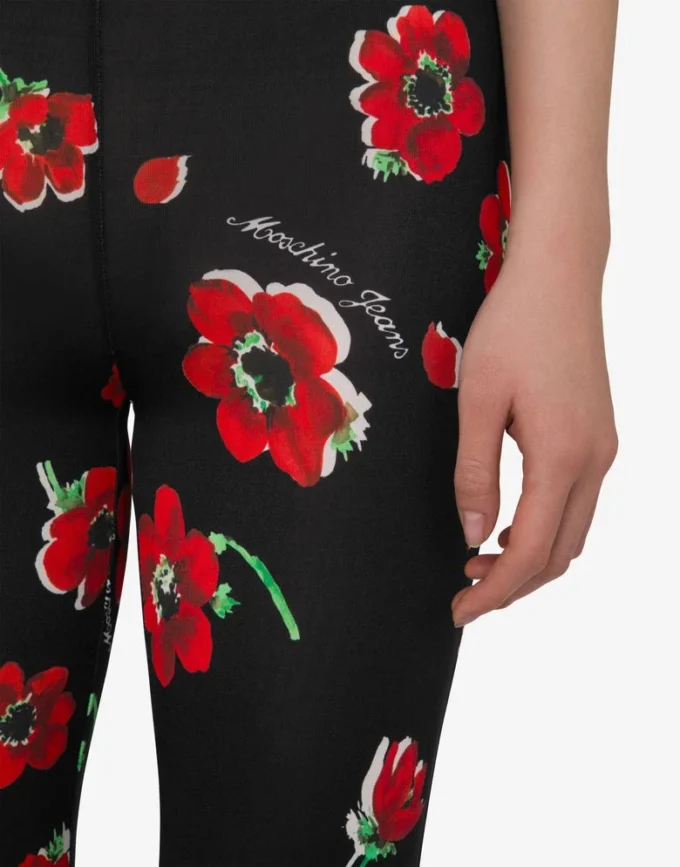Printed stretch jersey pants