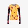 Printed stretch jersey T-shirt