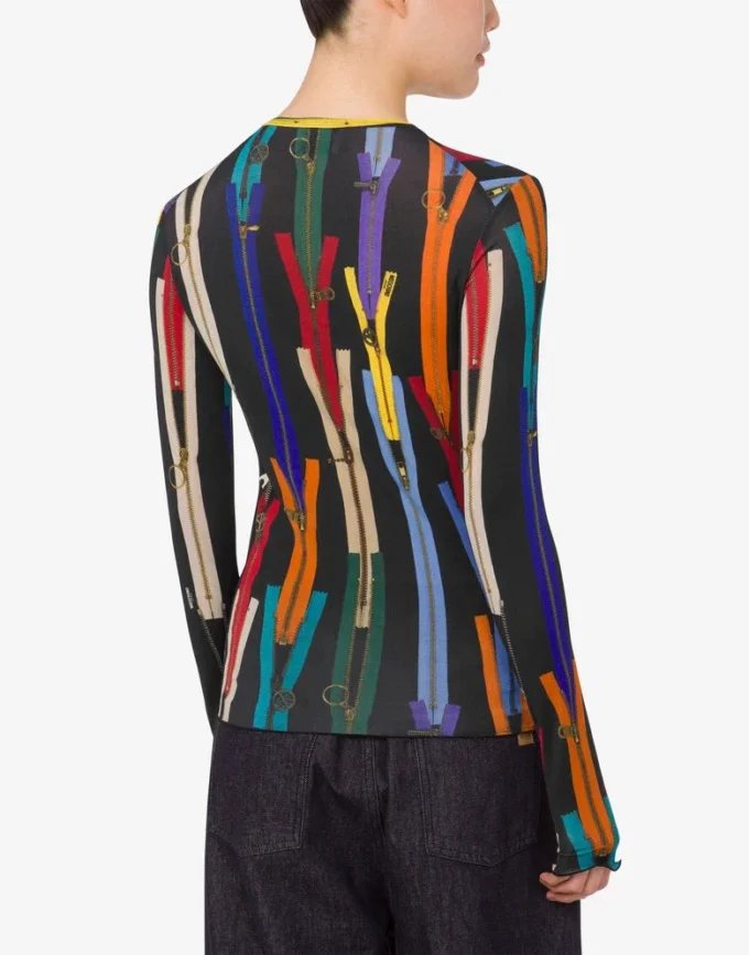 Printed stretch jersey T-shirt