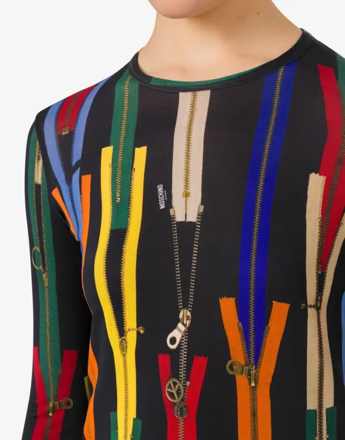 Printed stretch jersey T-shirt