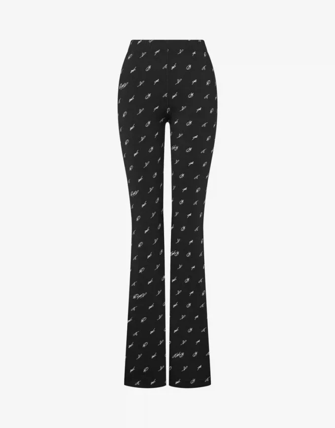 Printed technical jersey leggings