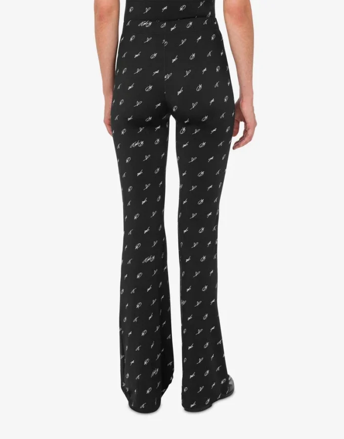 Printed technical jersey leggings