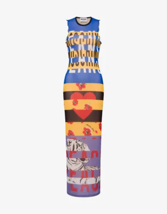 Printed tulle dress