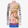 Printed tulle dress