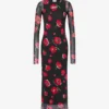 Printed tulle dress