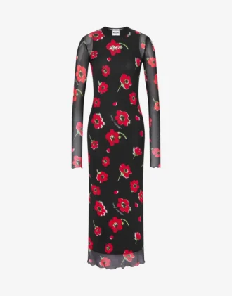 Printed tulle dress