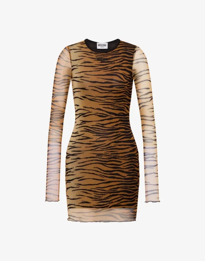 Printed tulle dress
