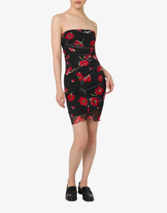 Printed tulle dress