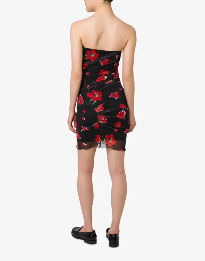 Printed tulle dress