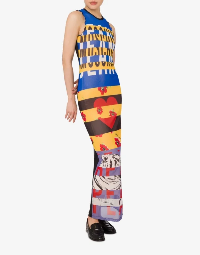 Printed tulle dress