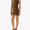 Printed tulle dress