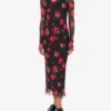 Printed tulle dress