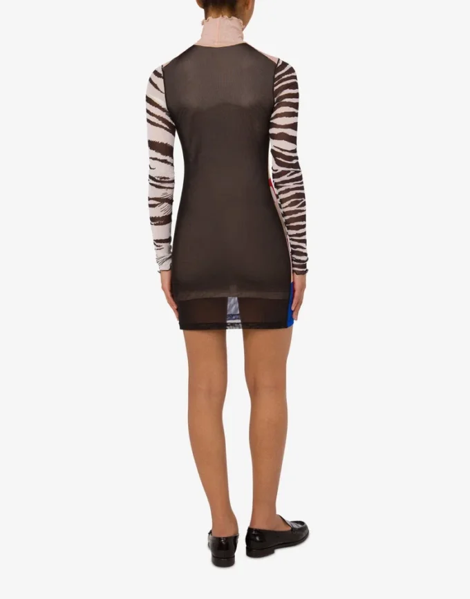 Printed tulle dress