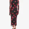 Printed tulle dress