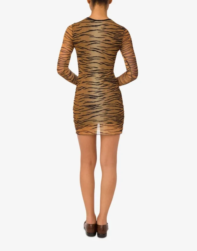 Printed tulle dress