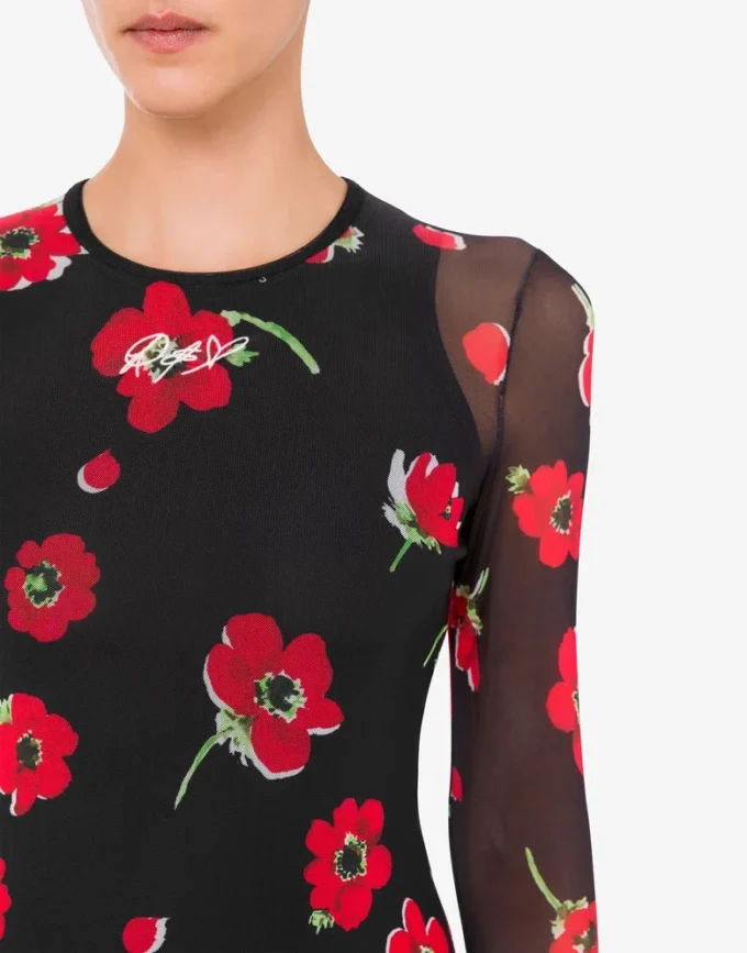 Printed tulle dress