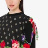 Pure cotton and silk blend printed pullover