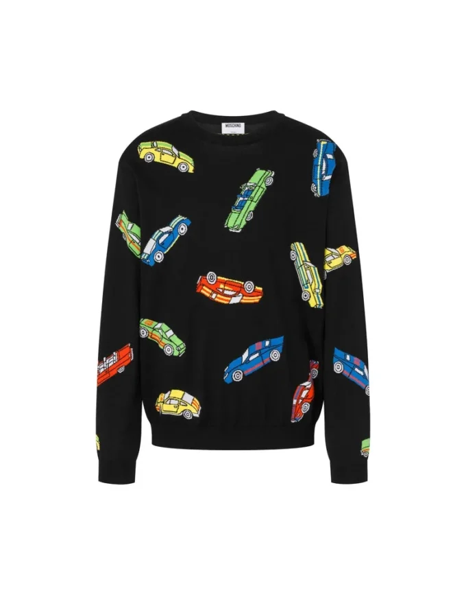 Pure cotton intarsia pullover