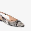 Python print calfskin slingback ballet pumps