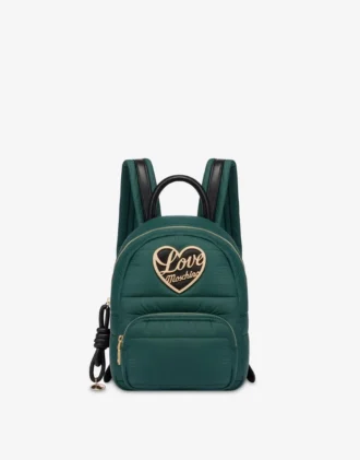 Quilted nylon small backpack