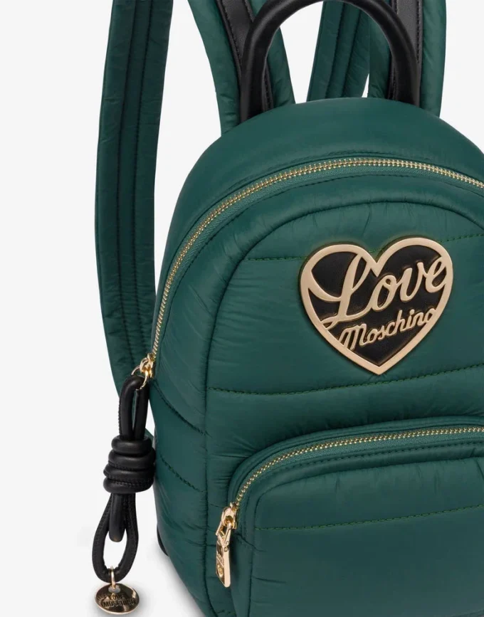Quilted nylon small backpack